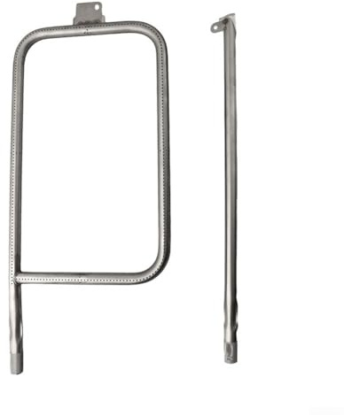 Pumixiy 65032 56Cm 304 Stainless Steel Tube Burner, Replacement For Weber Q300, Q320, Q3000, Q3200, Gas Grill BBQ Parts, With Installation Bolts(B)