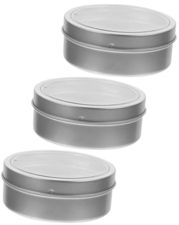 LIFKOME Organizador Magnético Para Nevera 3 Tarros De Especias De Metal Con Ventana Transparente Caja Redonda Sellada Para Condimentos Té Y Sal Almacenamiento Compacto 3.54 X 3.54 X 1.37 in