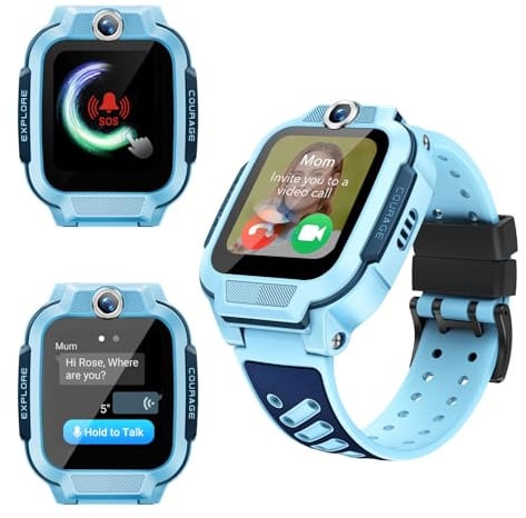 imoo Z3 Kids Smart Watch with GPS Tracker,Kids Watch Video Phone Call Blue | Smart Watch for Kids Boys Girls Gifts,8G,IP68 Swim-Resistant,Class Mode,SOS,Add Friends,Reject Unknown Calls,1-2 Days Battery