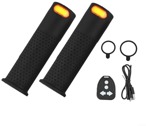 Evenoonest Elektroroller-Lenkergriffe, Fahrrad-Blinker mit integrierten Blinkern für Xiaomi M365 Pro 1S Pro 2 Mi3 Silikon rutschfest für Nachtfahrten (schwarz)