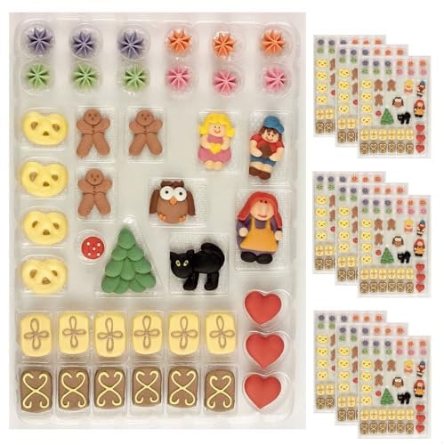 Günthart 10 x Hexenhaus Lebkuchenhaus Zucker Dekoration aus Zucker für Lebkuchenhäuser, 10 er Pack (1 x 640 g)