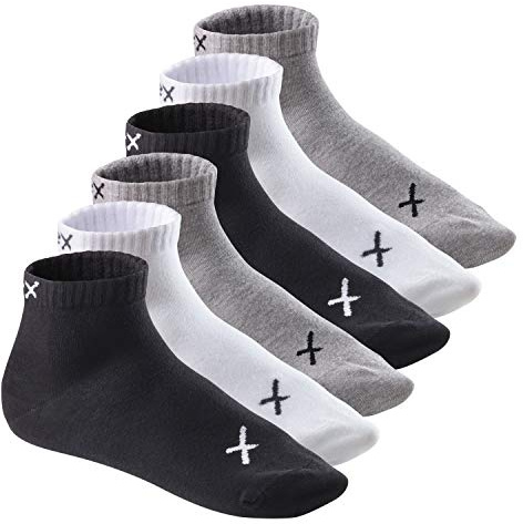 CFLEX Lifestyle Herren & Damen Kurzschaft Socken (6 Paar), Baumwoll Quarter Socken