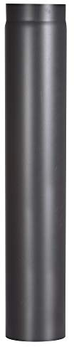 FIREFIX R200/1 Ofenrohr aus 2 mm starken Stahl (Rauchrohr) in 200 mm Durchmesser, für Kaminöfen und Feuerstellen, Senotherm, schwarz, 1000 mm lang