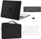MOSISO Funda Compatible con MacBook Pro 13 2025 2024 2023-2016 A2338 M2 M1 A2251 A2289 A2159 A1989 A1708 A1706,Carcasa Rígida&Bolsa&Piel Teclado&Webcam&Protector de Pantalla,Negro