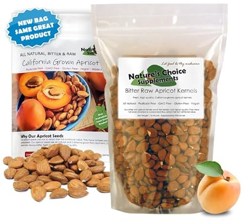 Apricot Seeds California Grown Bitter Raw 100% All Natural From Organic Farms 8 OZ