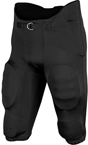 Champro Men's Terminator 2 Integrated Adult Football Pants with Built-in Pads Black