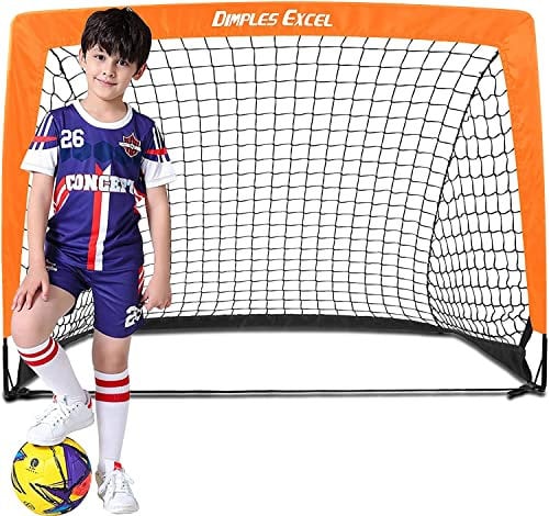 Dimples Excel Fussballtor Pop Up Fussballtore für Kinder Garten Fussball Tor Football Ball Tore x1, 4'×3'