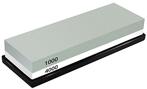 Katigan Wetzstein Schleifstein 1000/4000 K?rnung - Messer Sch?rfer Stein - Wasserstein Gummi Stein Halter Enthalten