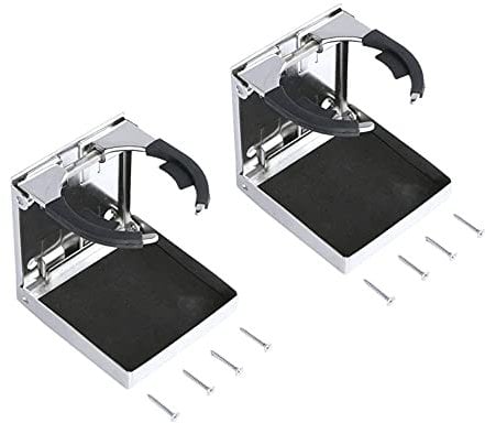 KAOLALI Lot de 2 Porte-gobelets Universels Réglables en Acier Inoxydable pour Bateau, Voiture, Camion, Caravane, Van