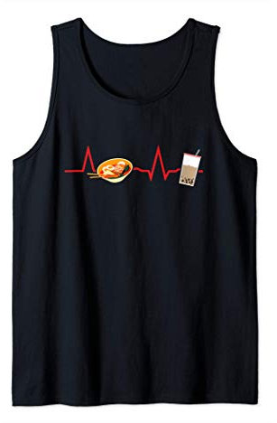 Ramen Boba Noodles Heartbeat - Bubble Tea Food Lovers Débardeur