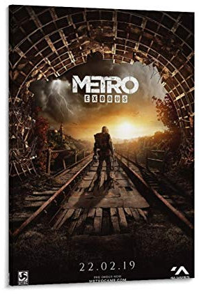 weqwe Game Metro Exodus 1 Leinwand-Kunst-Poster und Wandkunstdruck, modernes Familienschlafzimmerdekor, 40 x 60 cm