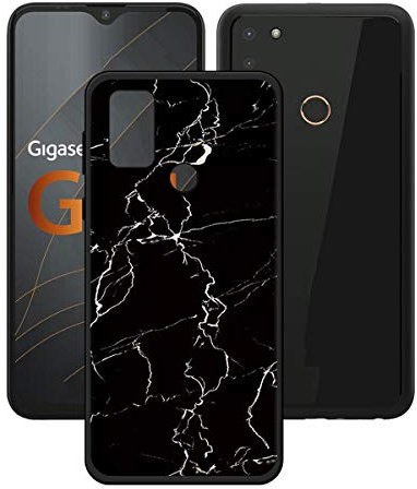 DQG Anti-Fall Schutzhülle für Gigaset GS4 Hülle, Weiche Handytasche Schwarz TPU Handyhülle Silikon Tasche Schale rutschfest Case Cover für Gigaset GS4 (6.30) - OP15