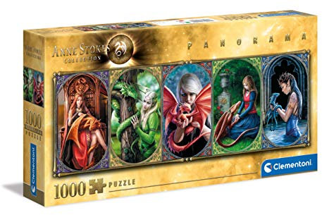 Clementoni 39598 Drachen-Freundschaft – Puzzle 1000 Teile, Anne Stokes Collection, herausforderndes Geschicklichkeitsspiel für die ganze Familie, Erwachsenenpuzzle ab 9 Jahren