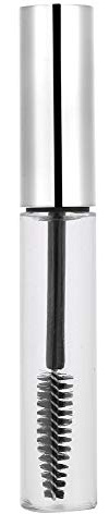 10ml leere Wimpern Rohr mit Wimpern Stab, Tragbare nachfüllbare Wimperntuschen Wimpernserum Behälter Flasche DIY Kosmetik(Bright Silver)