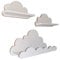 MOLILAND 3er Set Wandregal Kinderzimmer Weiß | Babyzimmer Wolkenregal für Bücher, Spielzeug, Dekoration | Regal Wolke aus Holz | Skandinavischen Stil | Schweberegal Wanddeko MINORKA- Elegance