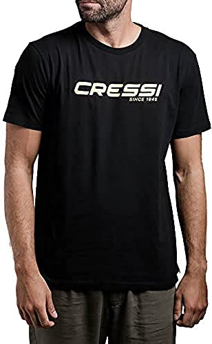 Cressi T-Shirt, Man, Shwarz Gelb, L