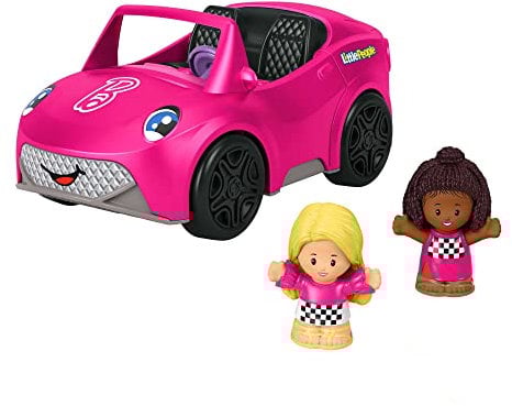Fisher-Price Cabrio di Barbie Little People - Veicolo a spinta con suoni e 2 personaggi, giocattolo per bambini tra 1 e 5 anni, HJN53
