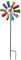 BELUAPI 73,7 cm große, drehende Windmühle aus Schmiedeeisen, Regenbogen-Windspiel, Kinetisches Windrad, abnehmbare Windmühle, Outdoor, Hof, Rasen, Metallpfahl, Gartenskulptur, Mehrfarbig, 9.4x28.7in