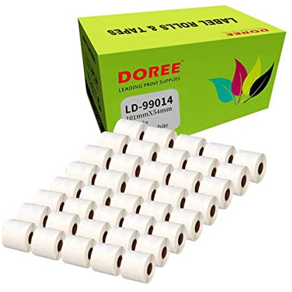 DOREE 40er-Pack 99014 S0722430 Adress-Etiketten, 54 x 101 mm, 220 Etiketten pro Rolle, kompatibel mit Dymo LabelWriter 4XL 450 400 330 320 310