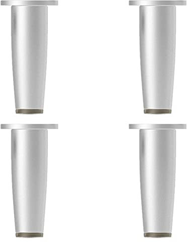 LOVEM Tischbeine Höhenverstellbar,4 Stück Mobelbeine Silber, Couchtisch/TV Tisch/Beistelltische/Kommode/Nachttisch Beine Tischfüße Aluminiumlegierung/Eloxierte Oberfläche(Höhe: 8-20 cm) (20cm,Silber)