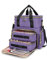 BAFASO Doppelschicht Nagellack Organizer Tasche für 70 Flaschen(bis zu 15ml) und Nageltrockner, Nagellack Tasche für Nagellampe, Nagellack Zubehör und Nageldesign Sets(Patent Angemeldet), Lila
