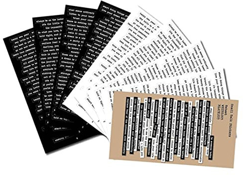 Liummrcy Scrapbooking -Aufkleber, Small -Talk -Aufkleber Kleber Zitataufkleber für Journaling Scrapbook Journal Planer 9pcs