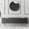 Go Bathrooms Pinta 340 x 1800mm Horizontal Radiator Anthracite Flat Panel Double Column Wall Mounted Designer Anthracite Grey Radiator Central Heating Includes Brackets