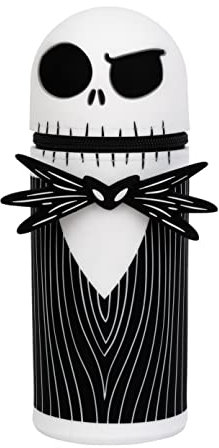 Grupo Erik: Astuccio Portamatite Jack Skeletron | Astuccio Scuola Verticale o Portapenne da Tavolo, Licenza Ufficiale, The Nightmare Before Christmas Gadget