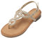 JOMIX Sandale Femme Sandales Tongs pour Femme d'été Tongs avec Boucle Sandale Réglable Confortables pour Maison Piscine Plage (Or, 38)