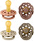 BIBS Boheme Schnuller 4er-Pack. BPA-frei, Kirschform Nippel. Naturkautschuk/Latex, Hergestellt in Dänemark. Größe 1/2, (0-6 Monate/6-18 Monate), (4er Pack), Peach Mix