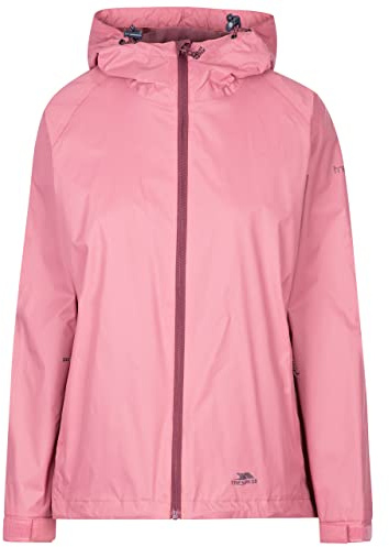 Trespass Womens Long Waterproof Coat Tayah II Rose Blush in Size - 14