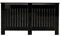 ALPHA Wooden High Gloss Black Radiator Cover Cabinet Decoration Cabinet Display Tables Vertical Slat Style for Living Room S/M/L/XL (L: W151.5xD19xH85cm)