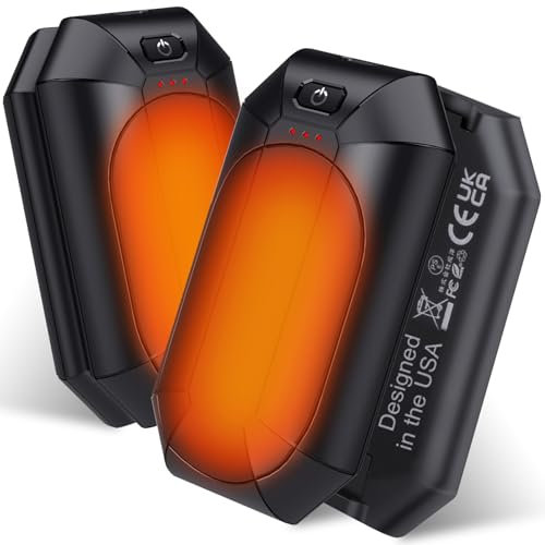 2 Pack Hand Warmers Rechargeable, Electric Hand Warmer Reusable, USB Handwarmers,Outdoor/Indoor/Golf/Camping/Hunting/Pain Relief/Watch Football/Baseball/Warm Gifts for Men Women Kid Birthday Christmas