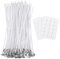 ALLAVA Lot de 50 mèches de bougie de 10 cm avec 60 autocollants en coton bio naturel pré-ciré avec de la cire de soja, pour la fabrication de bougies DIY