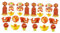 Toyvian 24 Stück 2021 Frühlingsfest-luftballons 2021 Silvesterpartybevorzugung Ochsenjahr Ballons Luftballons Zum Frühlingsfest Fu Ballon Chinesischer Stil Dekorationen Aluminiumfolie