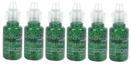 Dovecraft Glitter Glue 20ml - 6 pack (Forest)