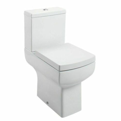 DFZHiuat Sedile WC quadrato con chiusura rallentata, sedile WC bianco con sgancio rapido e regolabile per una facile pulizia, copriwater rettangolare