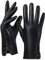 GSG SINCE 1998 Damen Chromfreie Lederhandschuhe Touchscreen Winterhandschuhe mit Schaffell wollefutter Warme Autofahrerhandschuhe Schwarz L