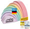 Holz Regenbogen Kompakt, Bogenbrücke aus Bausteinen ideal für Unterwegs, Stapelturm Lernspielzeug aus Holzbausteinen 8-teilig Bauklötze; aus umweltfreundlichen, FSC zertifiziertem Holz (Kompakt)