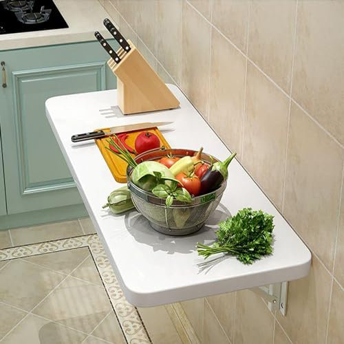 Mesa Plegable De Pared, Banco De Trabajo Plegable Montado En La Pared, Escritorio Flotante, Mesa De Cocina De Hoja Abatible, Pequeña Casa Multifunción Mesa De Comedor, Banco De Trabajo De Lavandería (