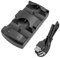 lerwliop Cargador Bateria Compacto para Mandos PS3 Y PS Move Cargador Inalámbrico ABS Cargador USB 2. ABS Color Negro 3. Entrada 5V