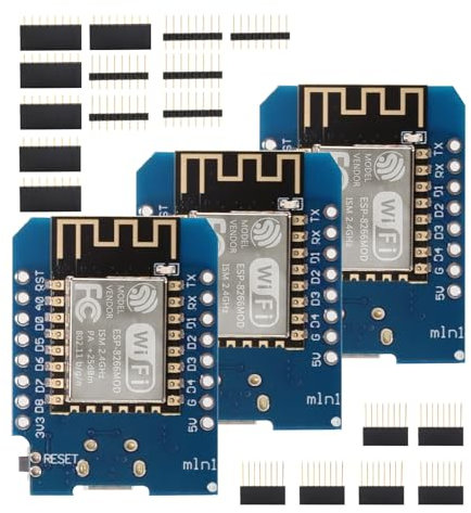 Binghe 3 Piezas ESP NodeMcu Lua WiFi Board, ESP NodeMcu Placa de Desarrollo con ESP Chip Interfaz Micro Compatible con Arduino