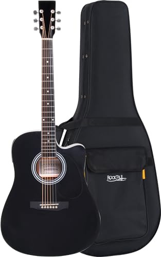 Classic Cantabile WS-10BK-CE Westerngitarre schwarz mit Tonabnehmer