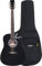 Classic Cantabile WS-10BK-CE Westerngitarre Softcase Set - Dreadnought-Style mit Cutaway - Decke, Boden, Zargen: Linde - Tonabnehmer - 3-Band-EQ - Stimmgerät - inklusive Leichtkoffer - Schwarz