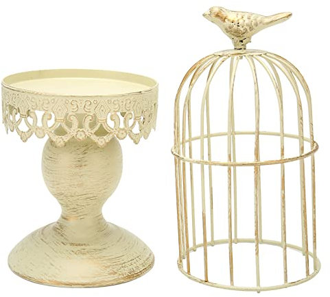 Retro-Shabby-Kerzenhalter, dekorativer Vogelkäfig, Metall-Vintage-Laternen für Party, Hochzeit, Weihnachten, Bauernhaus, französische Dekoration