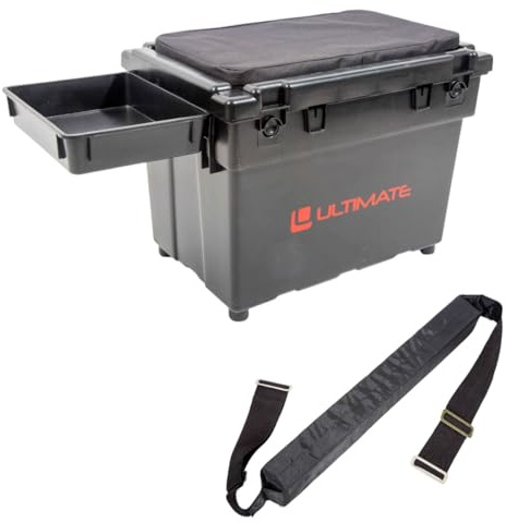 Ultimate Coast Seatbox (incl. Cuscino, Vassoio Laterale & Tracolla) | Paniere da Pesca