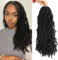 Faux Locs 18 Inch 8 Packs New Soft Locs Pre-Looped Crochet Hair For Black Women Crochet Faux Locs synthetic Hair Extensions(18Inch,1B)
