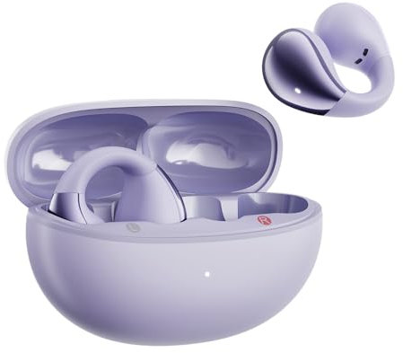 QCY Crossky C30 Open-Ear Headphones, Bluetooth 5.4 Wireless Clip Earbuds, Secure Fit, Space Sound, Clear Calls, Dual Connection, IPX5 Waterproof