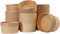 Soup Containers 12/14/16 oz with Clear Lids Brown Kraft Disposable 25, 50 or 100 Packs Ideal for Sauces, Ice Cream Tubs, Noodles Recyclable Heavy Duty Deli (25, 12oz/350ml)