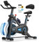Vélo d'Appartement, DMASUN Vélo d'Intérieur Magnétique Silencieux, Résistance à Ajustement Continu, APP & Écran LCD, Cardio à Domicile, Guidon et Siège Réglables, Porte-bouteille d'eau, Capacité 180kg